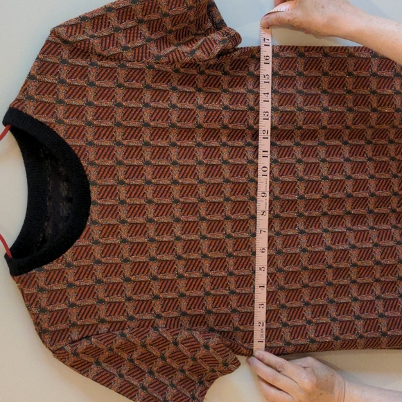 NWOT | Zara Trafaluc geometric print knit metallic dress (no labels) - Picture 3 of 4